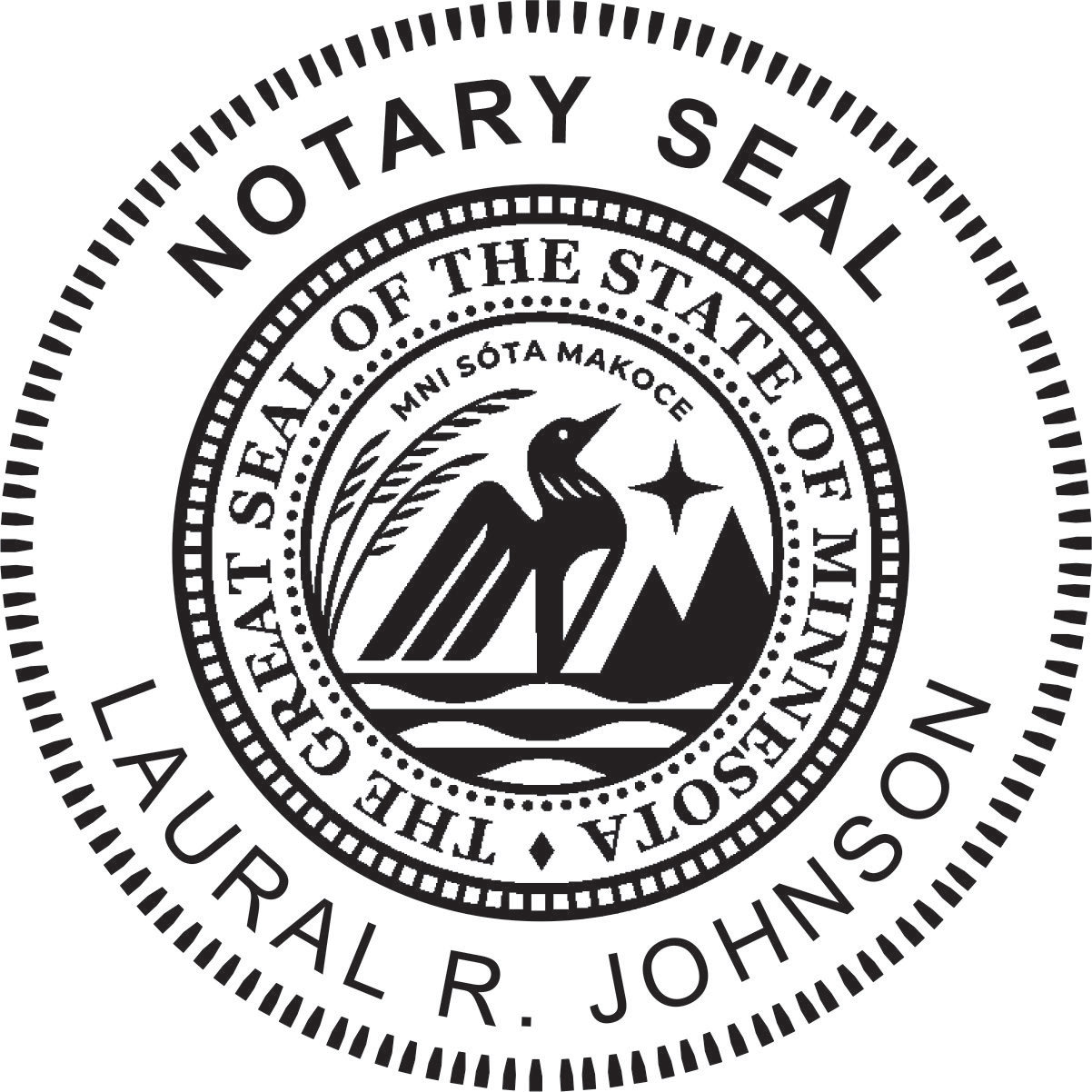 Notary Seal - Desk Top Style - Minnesota