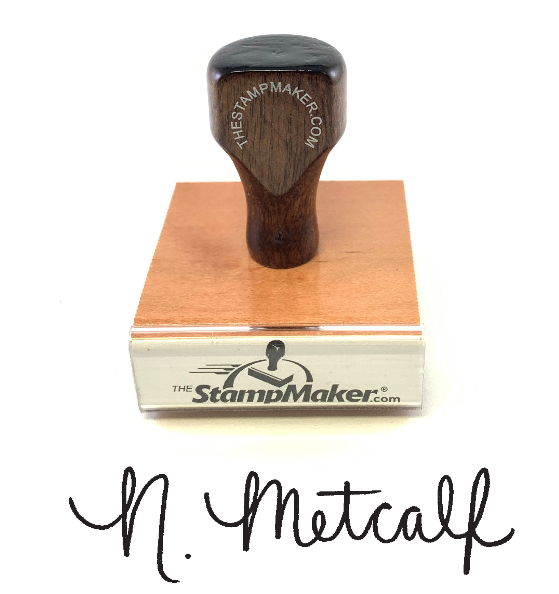 wood signature stamp - up to 3"