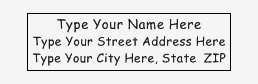 Address Stamp 3 - Pre-Inked ADDRESS_STAMP3_PI
