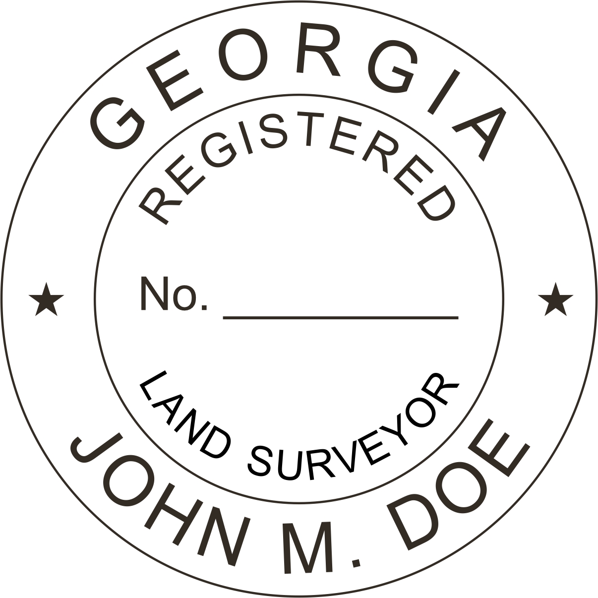 land surveyor - pre inked stamp - georgia