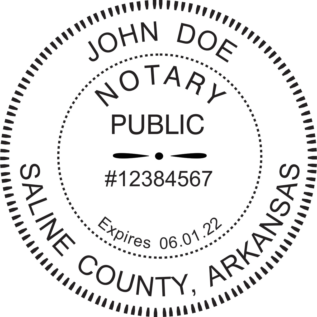 notary seal - wood stamp - arkansas