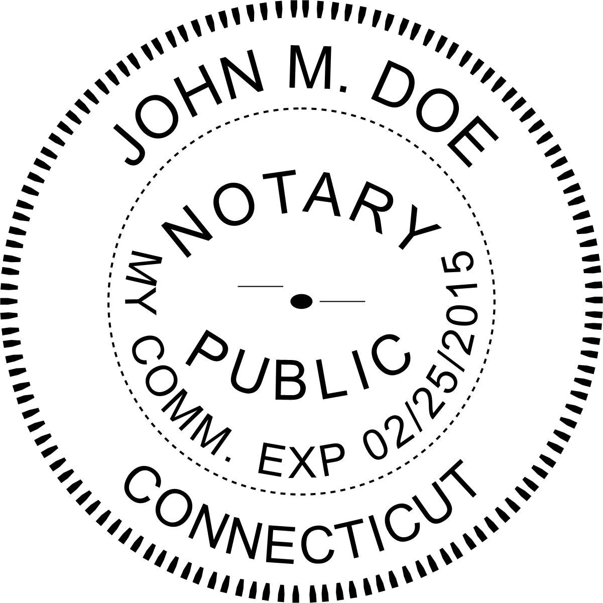 notary seal - wood stamp - connecticut