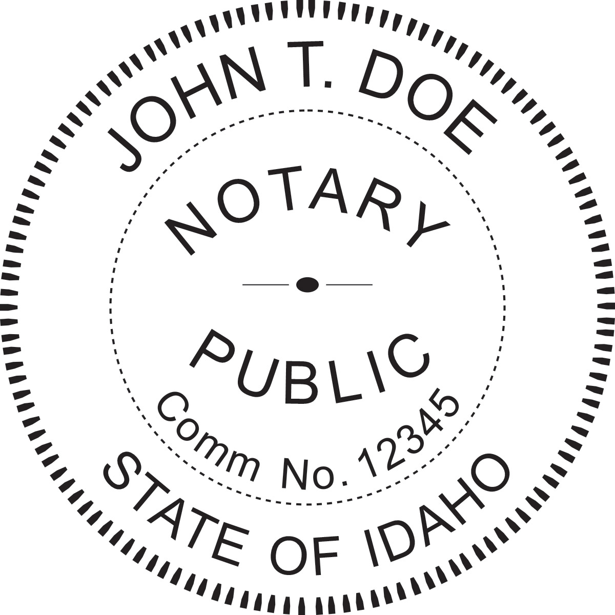 notary seal - wood stamp - idaho