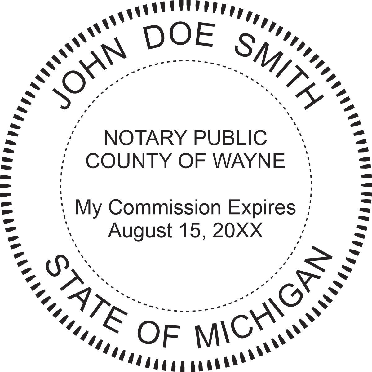 Michigan Desktop Notary Seal