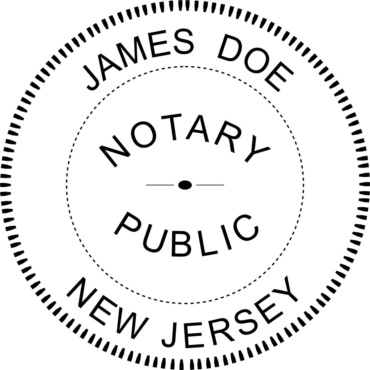 notary seal - desk top style - new jersey