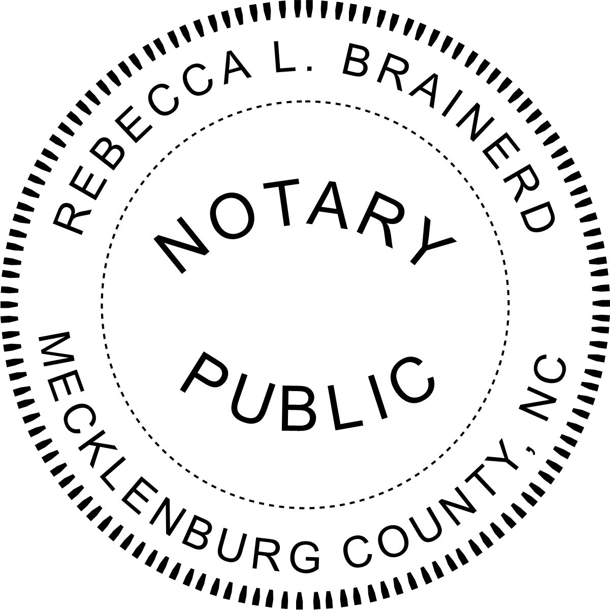 notary seal - wood stamp - north carolina