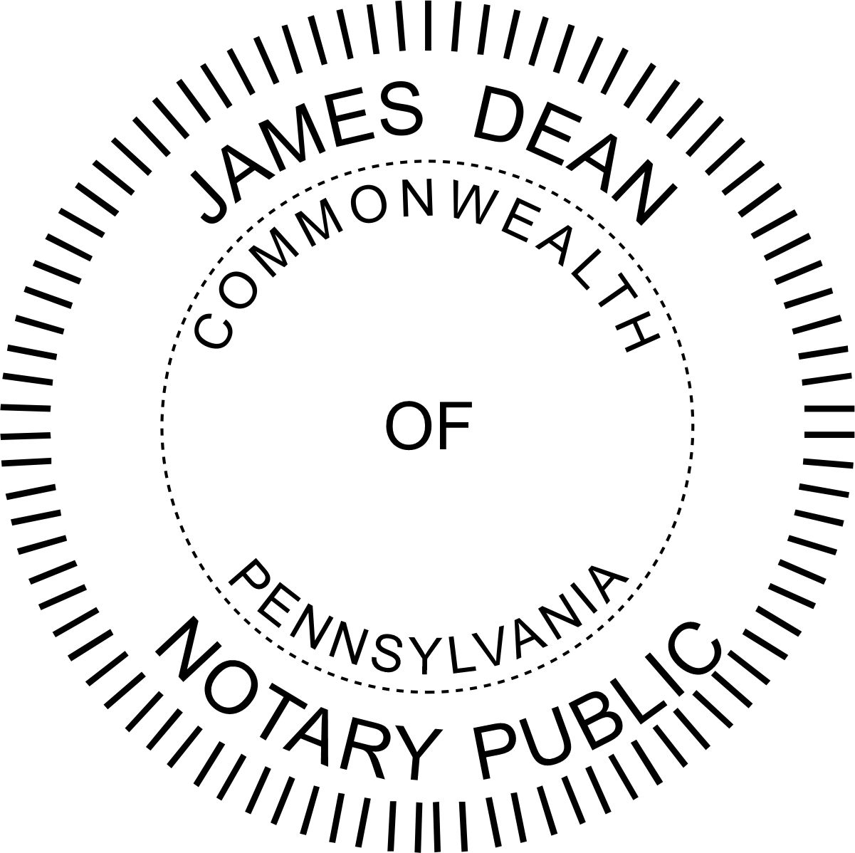 notary seal - wood stamp - pennsylvania