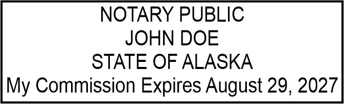Notary Stamp - ML185 Pre-Inked Stamp - Alaska