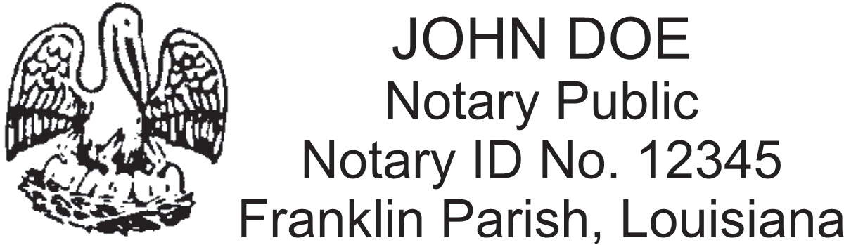 Notary Wood Rectangle - Louisiana