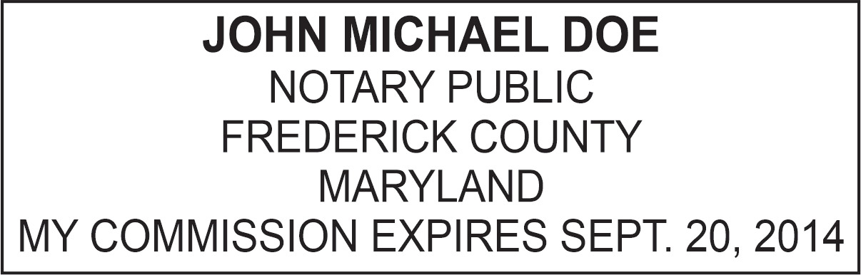 Notary Stamp - Trodat 4915 - Maryland