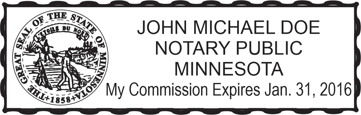Notary Wood Rectangle - Minnesota