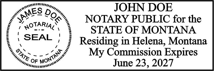 notary stamp - trodat 4915 - montana