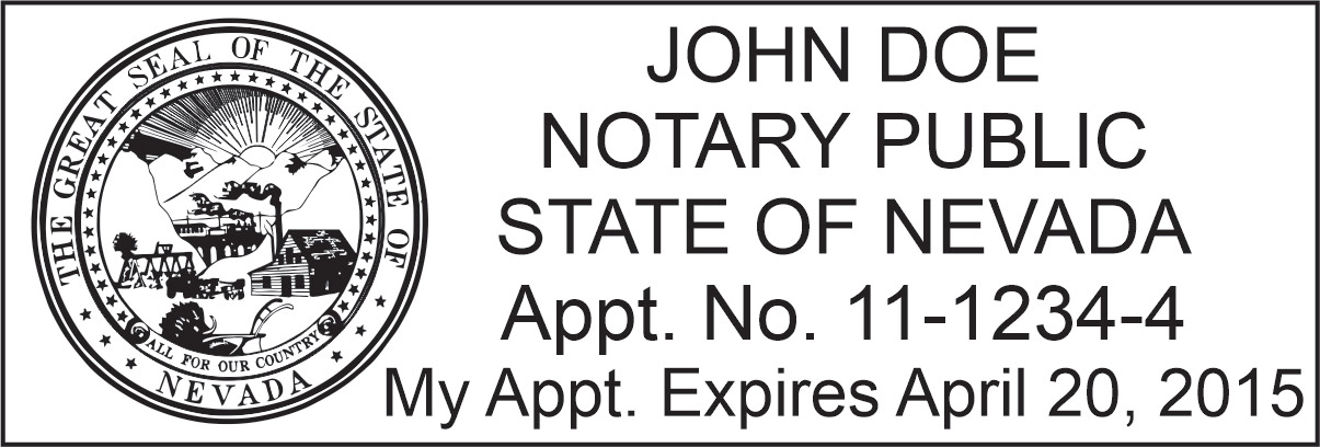 notary pocket stamp 2773 - nevada