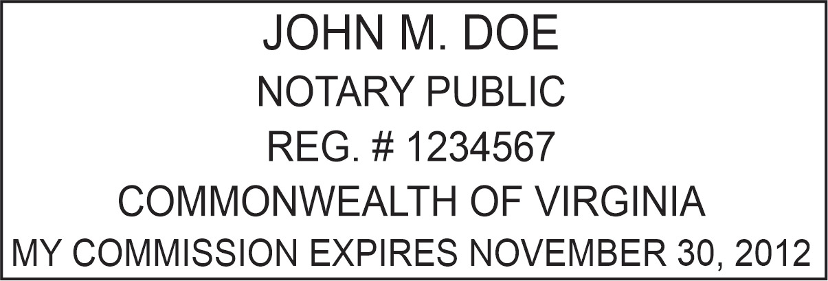 notary pocket stamp 2773 - virginia