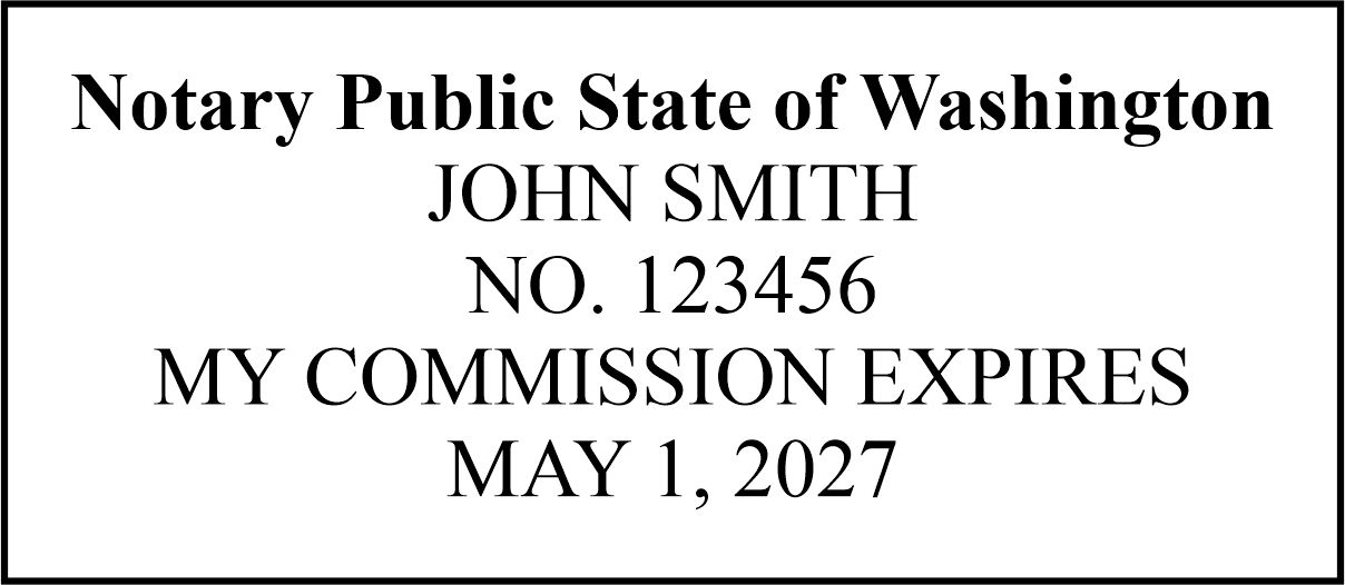 notary stamp - trodat 4926 - washington