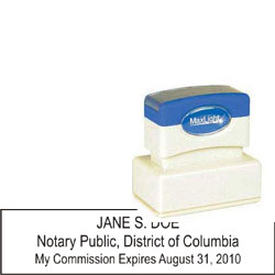 Notary Stamp - ML185 Pre-Inked Stamp - Dist_of_Columbia NOTARY_STAMP_DIST_OF_COLUMBIA