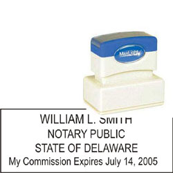 Notary Stamp - ML185 Pre-Inked Stamp - Delaware NOTARY_STAMP_DELAWARE