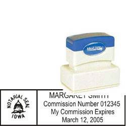 Notary Stamp - ML185 Pre-Inked Stamp - Iowa NOTARY_STAMP_IOWA
