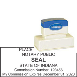 Notary Stamp - ML165 Pre-Inked Stamp - Indiana NOTARY_STAMP_INDIANA