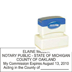 Notary Stamp - ML185 Pre-Inked Stamp - Michigan NOTARY_STAMP_MICHIGAN