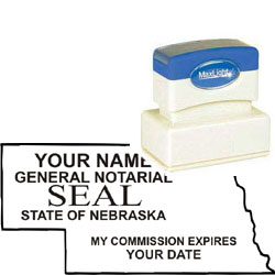 Notary Stamp - ML165 Pre-Inked Stamp - Nebraska_Shape NOTARY_STAMP_NEBRASKA