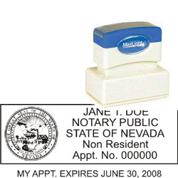 Notary Stamp - ML185 Pre-Inked Stamp - Nevada_Non_Res NOTARY_STAMP_NEVADA_2
