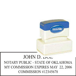 Notary Stamp - ML185 Pre-Inked Stamp - Oklahoma NOTARY_STAMP_OKLAHOMA