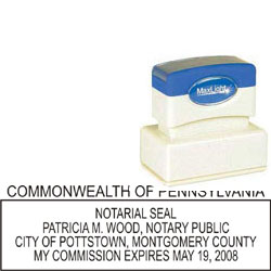 Notary Stamp - ML185 Pre-Inked Stamp - Pennsylvania NOTARY_STAMP_PENNSYLVANIA
