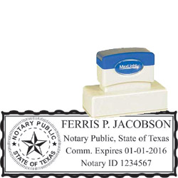 Notary Stamp - ML165 Pre-Inked Stamp - Texas NOTARY_STAMP_TEXAS