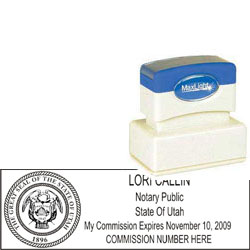 Notary Stamp - ML185 Pre-Inked Stamp - Utah_Comm# NOTARY_STAMP_UTAH_2