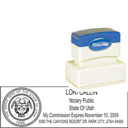 Notary Stamp - ML185 Pre-Inked Stamp - Utah NOTARY_STAMP_UTAH