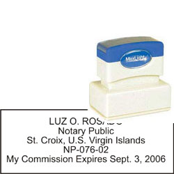 Notary Stamp - ML185 Pre-Inked Stamp - Virgin Islands NOTARY_STAMP_VIRGIN_ISLANDS