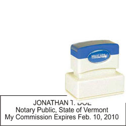 Notary Stamp - ML185 Pre-Inked Stamp - Vermont NOTARY_STAMP_VERMONT