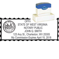 Notary Stamp - ML245 Pre-Inked Stamp - West Virginia NOTARY_STAMP_WEST_VIRGINIA