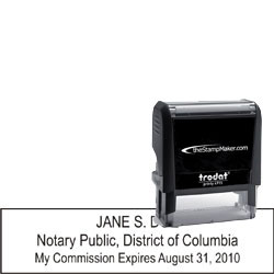 Notary Stamp - Trodat 4915 - Dist. Of Columbia NOTARY_SELF_INKING_STAMP_DC