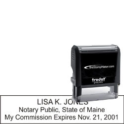 Notary Stamp - Trodat 4915 - Maine NOTARY_SELF_INKING_STAMP_ME