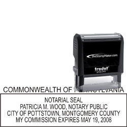 Notary Stamp - Trodat 4915 - Pennsylvania NOTARY_SELF_INKING_STAMP_PA