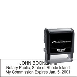 Notary Stamp - Trodat 4915 - Rhode Island NOTARY_SELF_INKING_STAMP_RI