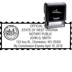 Notary Stamp - Trodat 4915 - West Virginia NOTARY_SELF_INKING_STAMP_WV