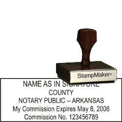 Notary Wood Rectangle  - Arkansas NOTARY_WOOD_RECTANGLE_AR