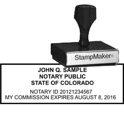 Notary Wood Rectangle  - Colorado NOTARY_WOOD_RECTANGLE_CO