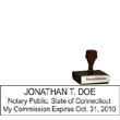 Notary Wood Rectangle  - Connecticut NOTARY_WOOD_RECTANGLE_CT