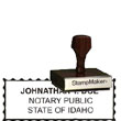 Notary Wood Rectangle  - Idaho NOTARY_WOOD_RECTANGLE_ID
