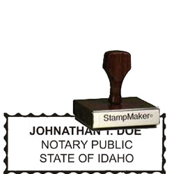 Notary Wood Rectangle  - Idaho NOTARY_WOOD_RECTANGLE_ID