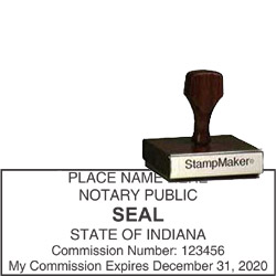 Notary Wood Rectangle  - Indiana NOTARY_WOOD_RECTANGLE_IN