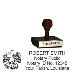 Notary Wood Rectangle  - Louisiana NOTARY_WOOD_RECTANGLE_LA