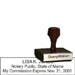Notary Wood Rectangle  - Maine NOTARY_WOOD_RECTANGLE_ME