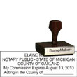 Notary Stamp - Wood Rectangle  - Michigan NOTARY_WOOD_RECTANGLE_MI