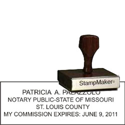 Notary Wood Rectangle  - Missouri NOTARY_WOOD_RECTANGLE_MO