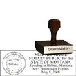 Notary Wood Rectangle  - Montana NOTARY_WOOD_RECTANGLE_MT